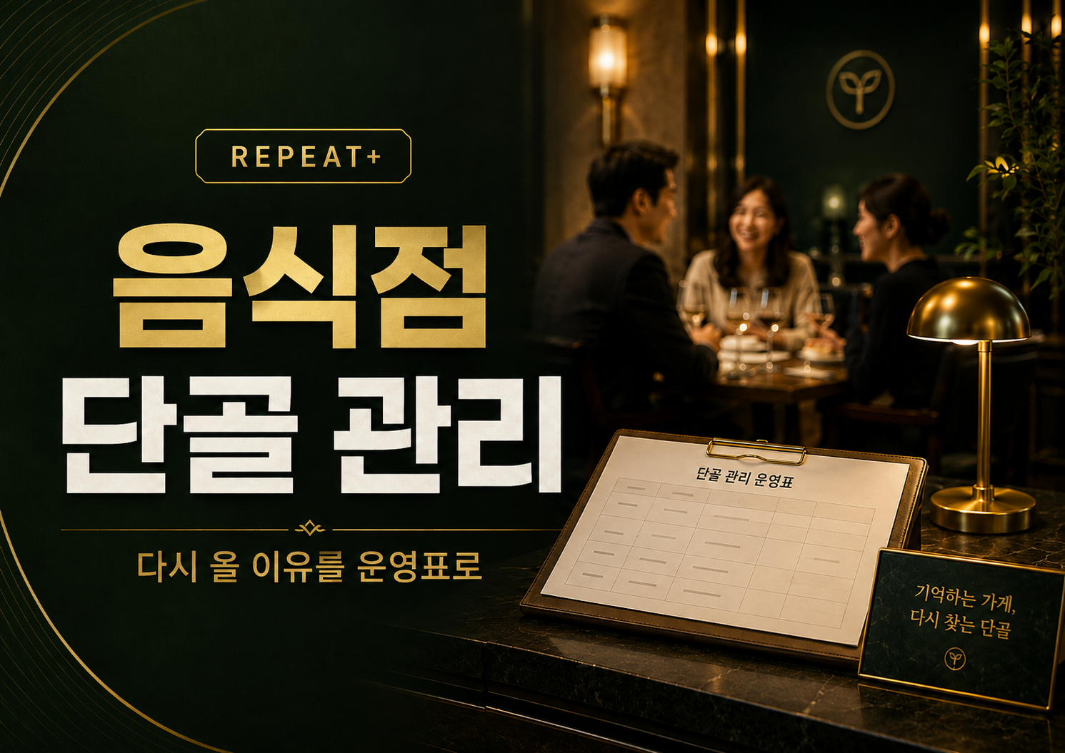 음식점 단골 관리, 다시 올 이유를 운영표로 만드는 REPEAT+ 대표이미지